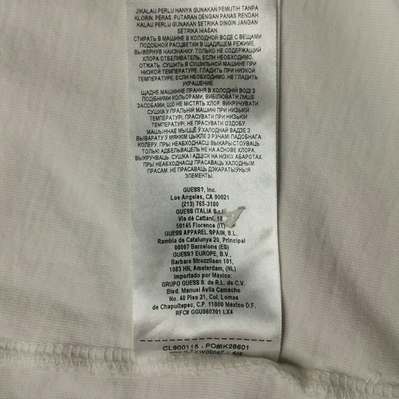 Vintage GUESS JEANS White T Shirt Size Small - Picture 9 of 12